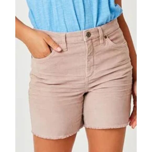 Carve Designs NWT New Oahu 6" Shorts Corduroy Frayed Hem Fawn Size 6 J148 - Picture 2 of 9